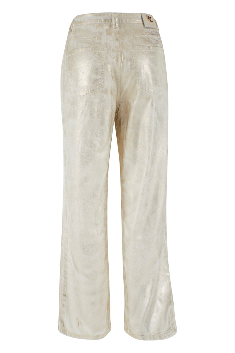 CALÇA YES ZEE 5 BOLSOS PERNA LARGA METAA - Carla Valente