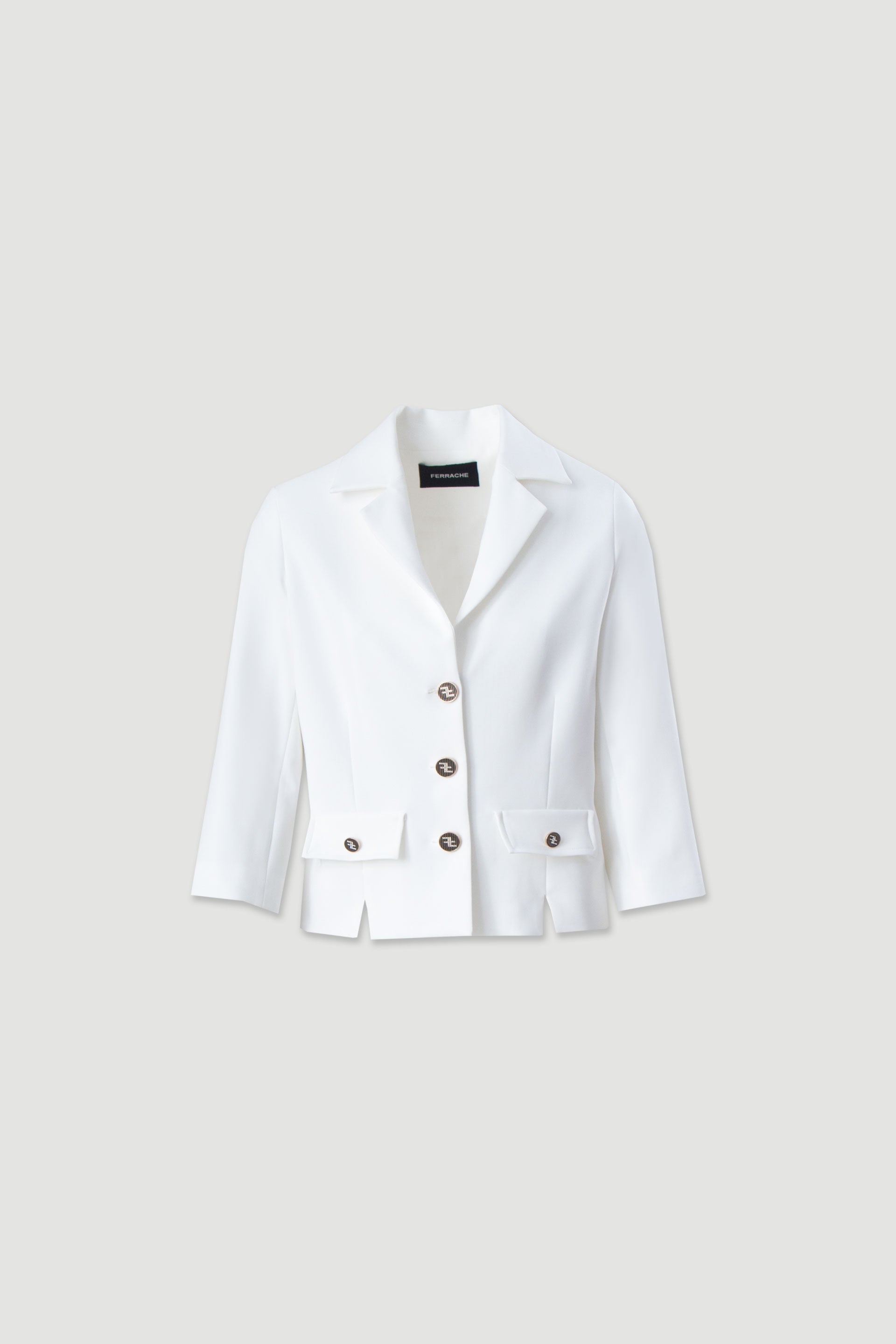 BLAZER FERRACHE CLÁSSICO CURTO COM COLARINHO - Carla Valente