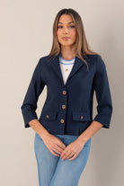 BLAZER FERRACHE CLÁSSICO CURTO COM COLARINHO - Carla Valente
