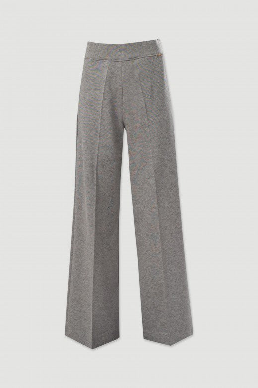 CALÇA FERRACHE WIDE LEG EM MALHA - Carla Valente