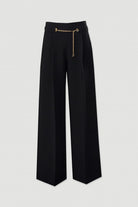 CALÇA FERRACHE WIDE LEG COM CINTO METÁLICO - Carla Valente