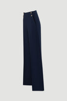 CALÇA FERRACHE WIDE LEG COM DETALHE BOTÃO PERSONALIZADO - Carla Valente