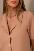 BLUSA FERRACHE FLUIDA DE MANGA CURTA - Carla Valente