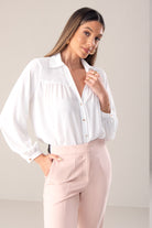 BLUSA FERRACHE EM BICO COM FRANZIDO - Carla Valente