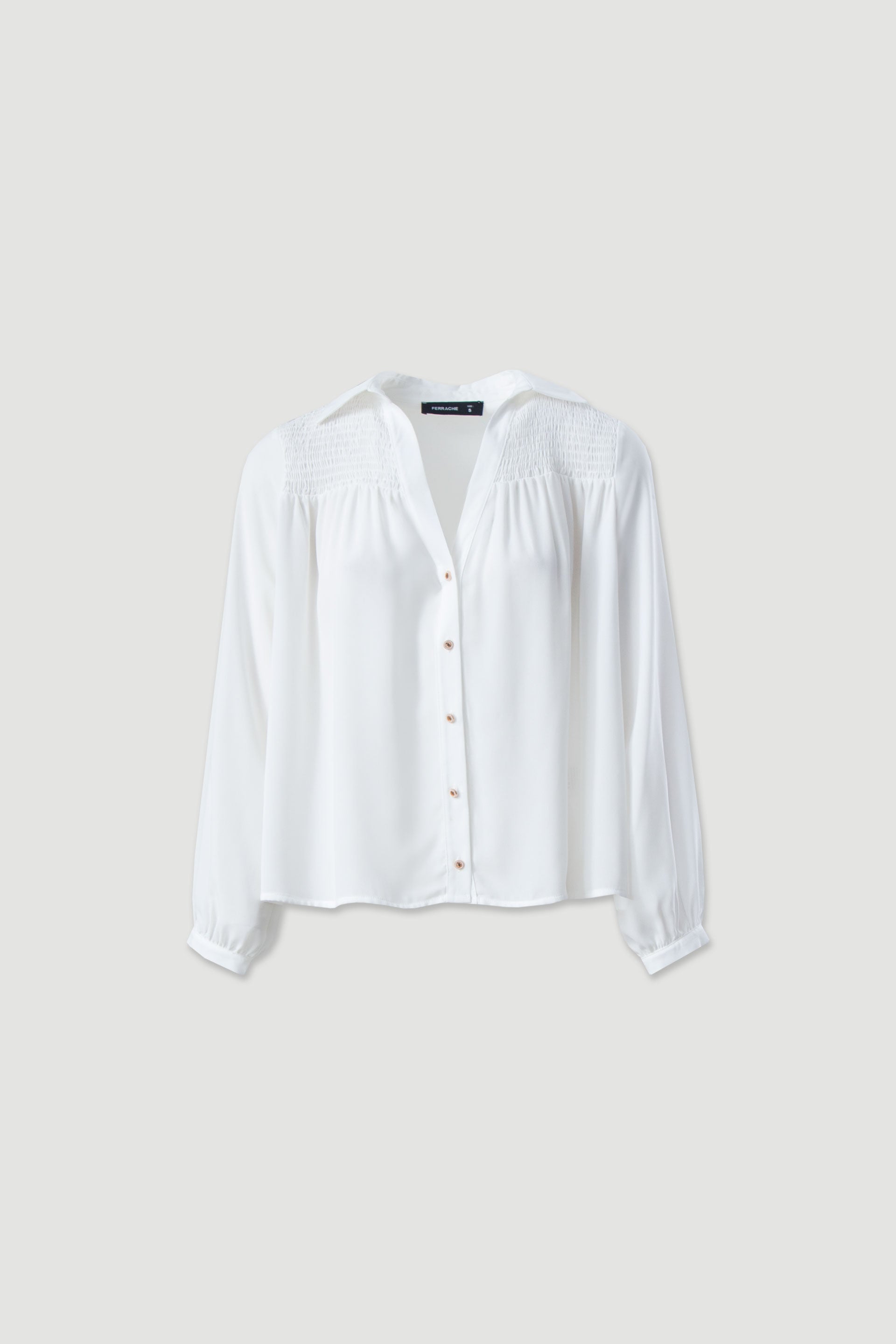 BLUSA FERRACHE EM BICO COM FRANZIDO - Carla Valente