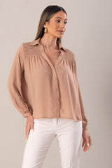 BLUSA FERRACHE EM BICO COM FRANZIDO - Carla Valente