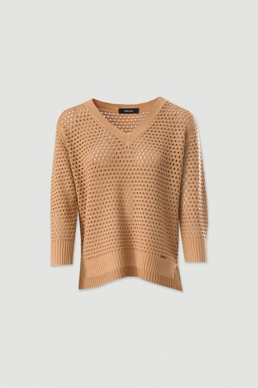 CAMISOLA FERRACHE DE MALHA PERFURDA ASSIMÉTRICA - Carla Valente