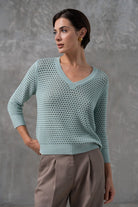 CAMISOLA FERRACHE DE MALHA PERFURDA ASSIMÉTRICA - Carla Valente