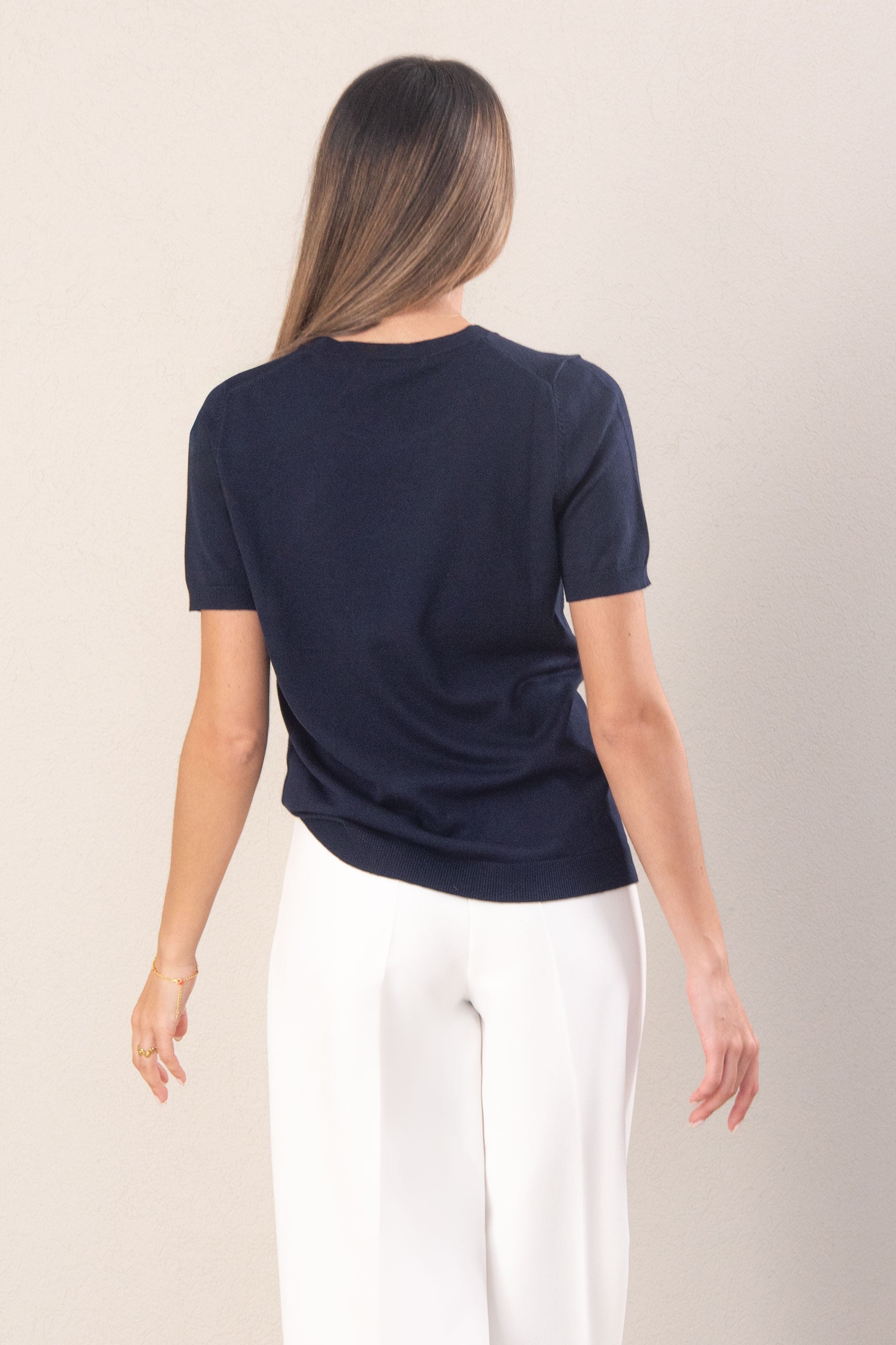 CAMISOLA FERRACHE DE MALHA MANGA CURTA VISCOSE - Carla Valente