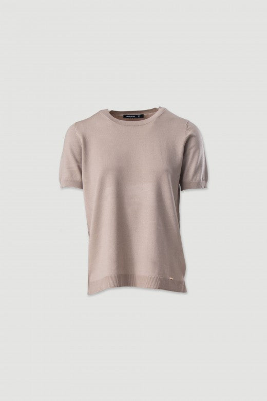 CAMISOLA FERRACHE DE MALHA MANGA CURTA VISCOSE - Carla Valente