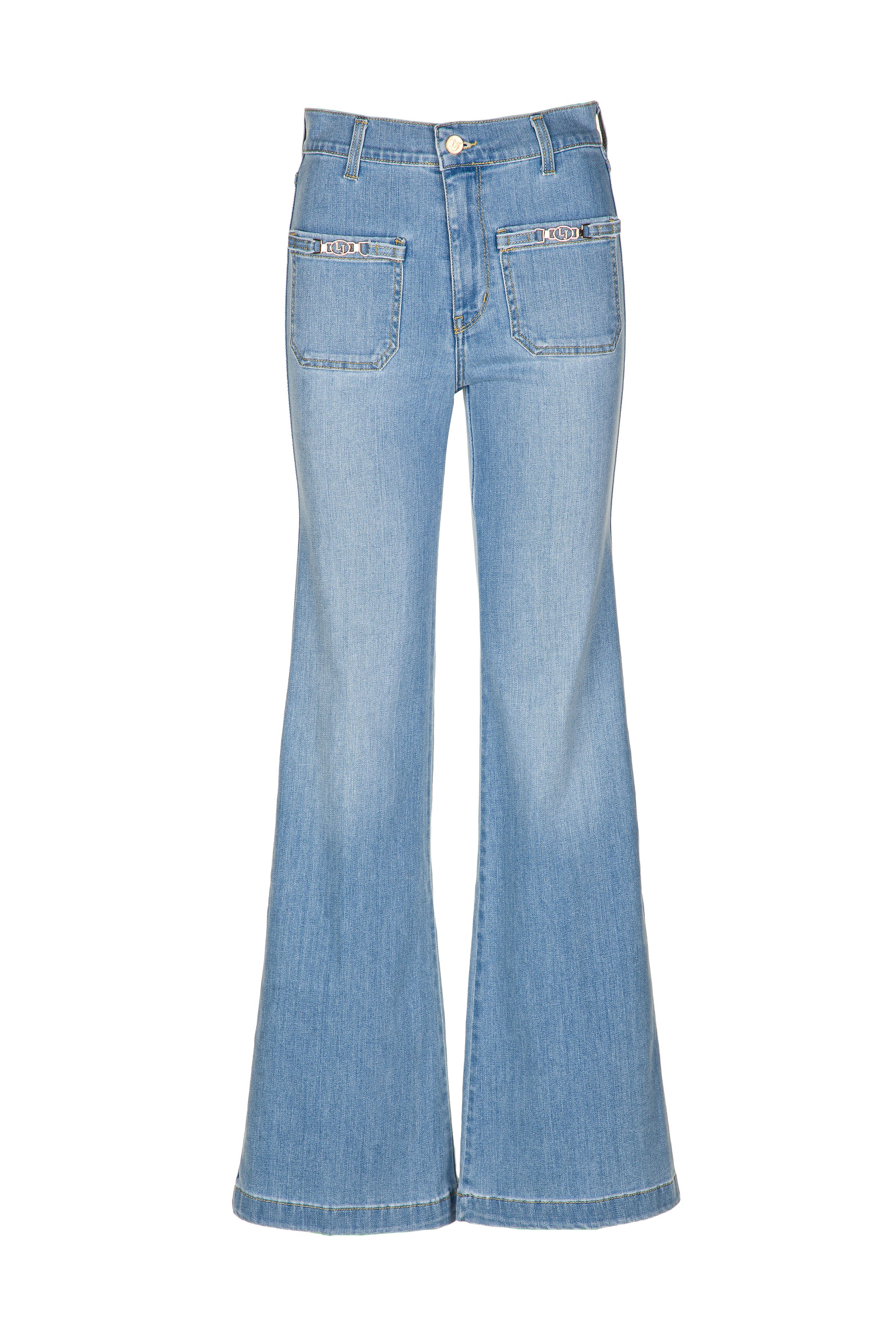 PANTALONA LIBERJEANS WIDE LEG COM APLICAÇÃO METÁLICA - Carla Valente