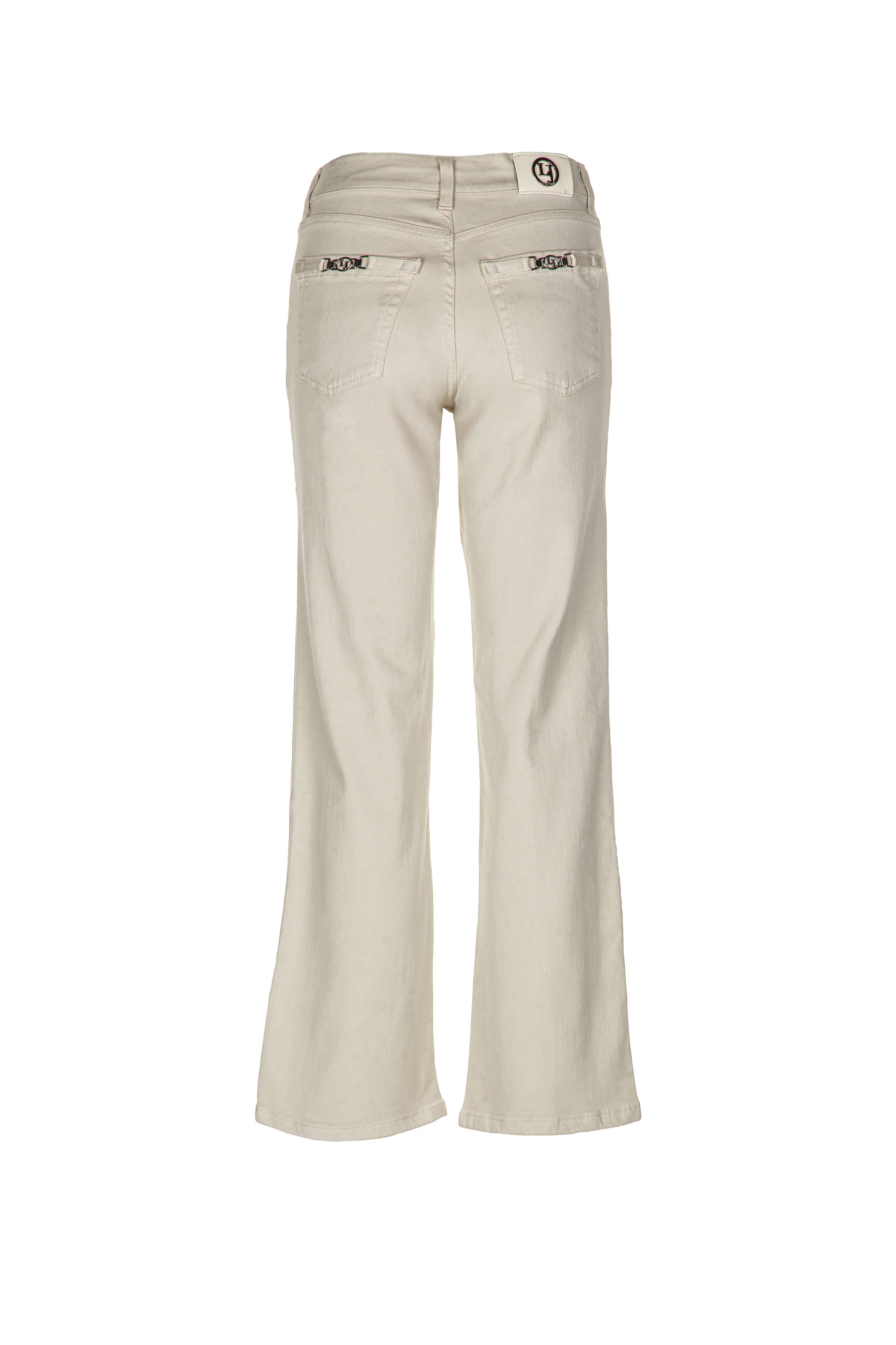 CALÇA LIBERJEANS STRAIGHT COM CUSTURA FRONTAL APLICAÇÕES BOLSO DE TRAS - Carla Valente