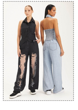 CALÇA H4 PANTALONA C/RASGOS - Carla Valente