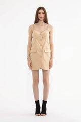 VESTIDO VDR DEC SEMI CORAÇÃO C/BOTÕES - Carla Valente