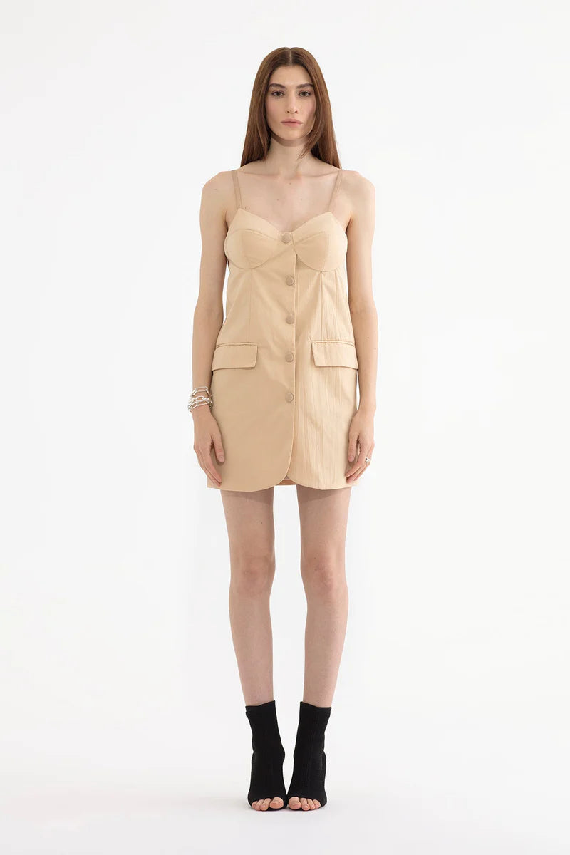 VESTIDO VDR DEC SEMI CORAÇÃO C/BOTÕES - Carla Valente