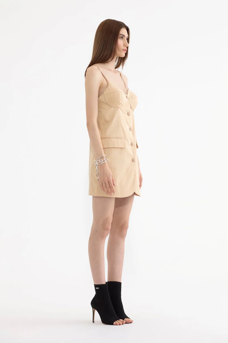 VESTIDO VDR DEC SEMI CORAÇÃO C/BOTÕES - Carla Valente