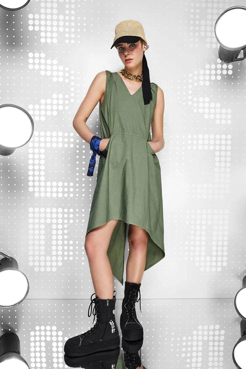 VESTIDO VDR S/MANGAS C/PONTAS - Carla Valente