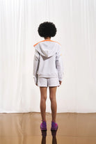 SWEATER VDR FELPA DEC V COM CARAPUÇO CORDÃO LARANJA FUCSIA - Carla Valente