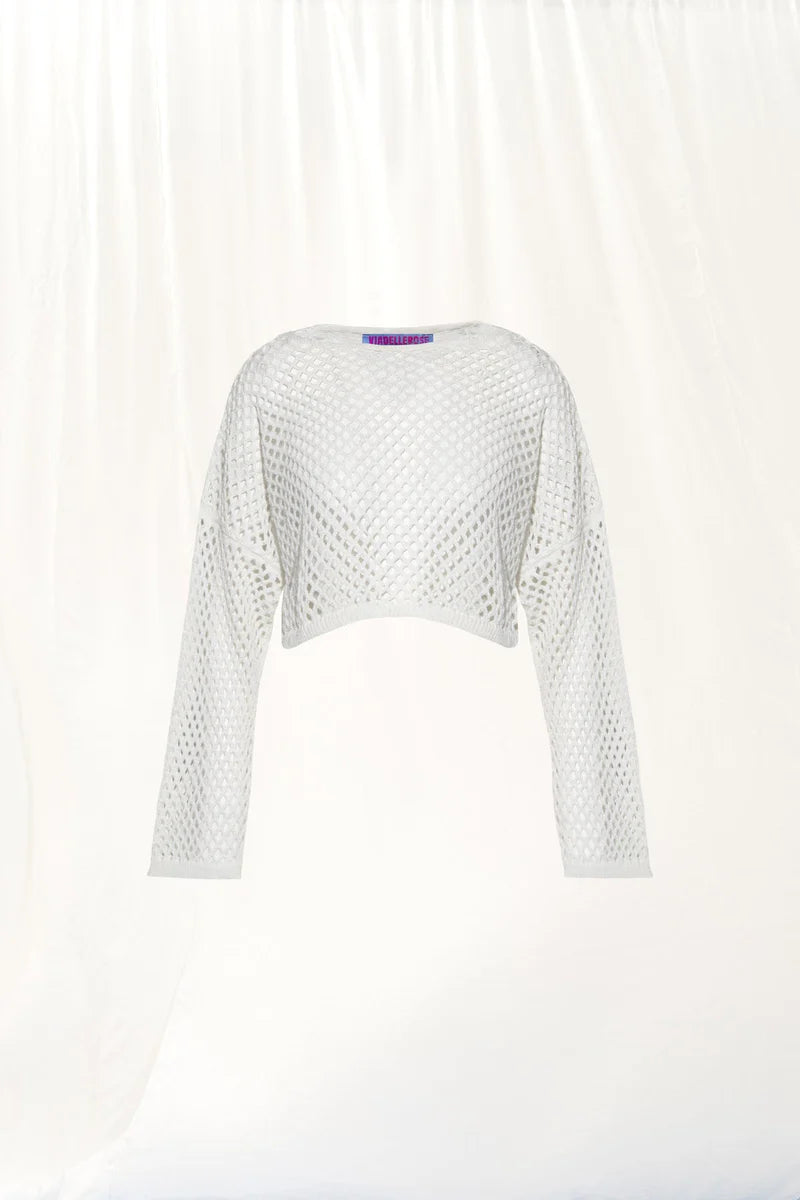 CAMISOLA VDR CROPPED PERFURADA - Carla Valente