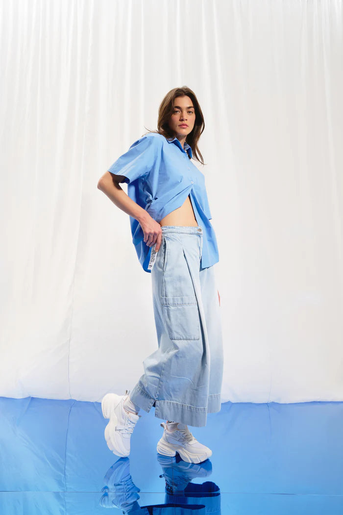 CAMISA VDR POPELINE COM ATILHOS LATERAIS - Carla Valente