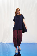 BLUSA VDR DE LINHO COM RECORTES - Carla Valente