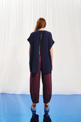 BLUSA VDR DE LINHO COM RECORTES - Carla Valente