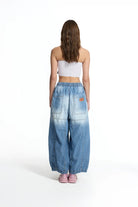 CALÇAS VDR BALLOON JEANS BOLSO FRONTAL ELÁSTICO NA CINTA - Carla Valente