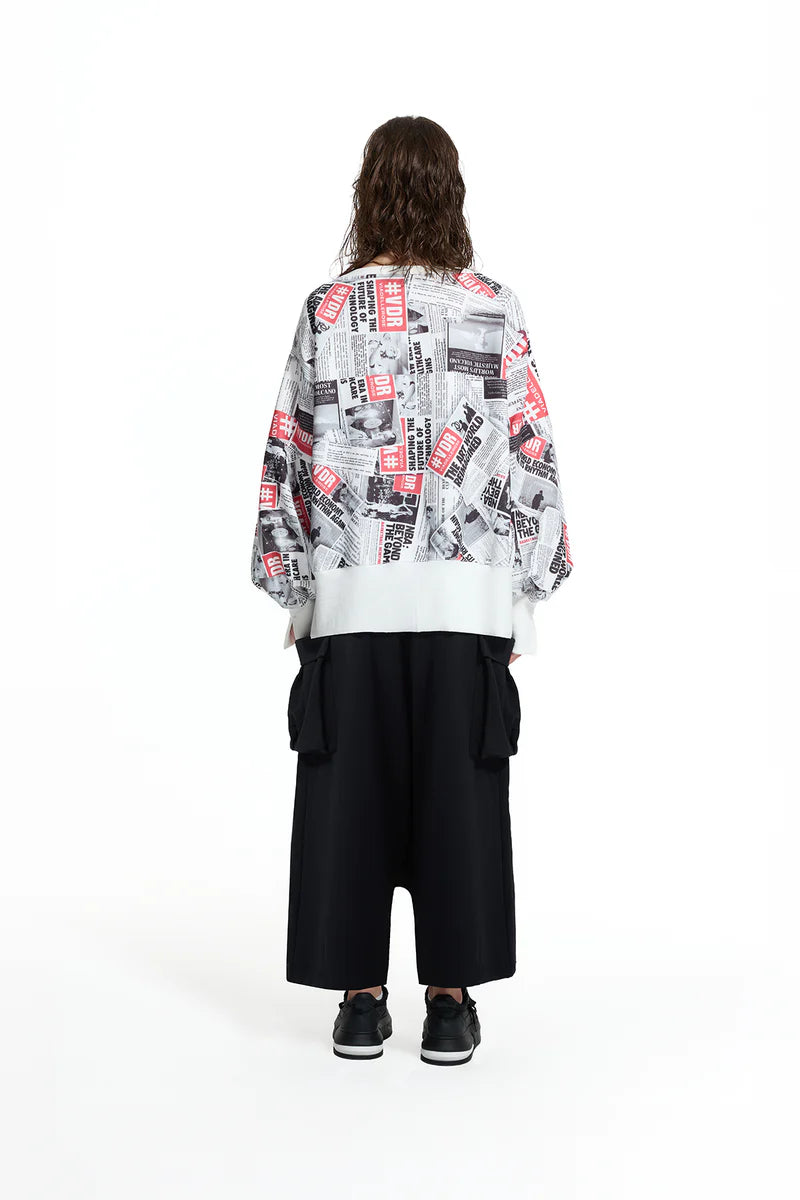 SWEATSHIRT VDR OVERSIZE ESTAMPA GAZETA - Carla Valente