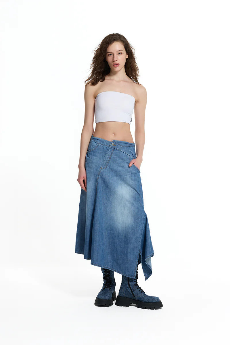 SAIA VDR ASSIMÉTRICA JEANS - Carla Valente