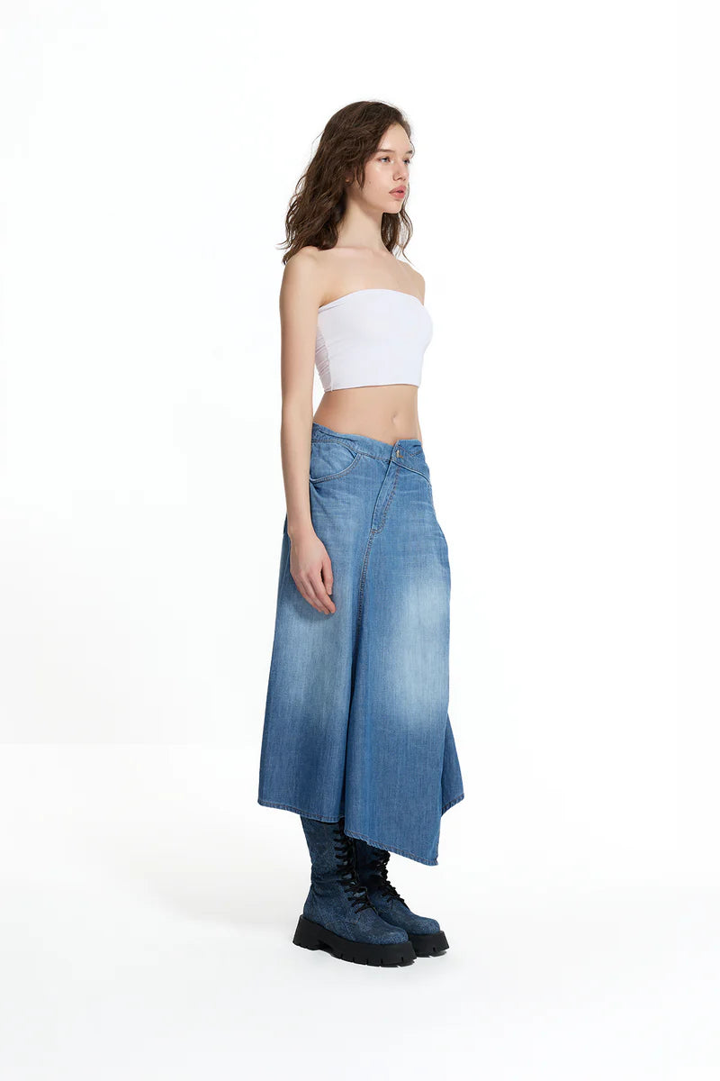 SAIA VDR ASSIMÉTRICA JEANS - Carla Valente