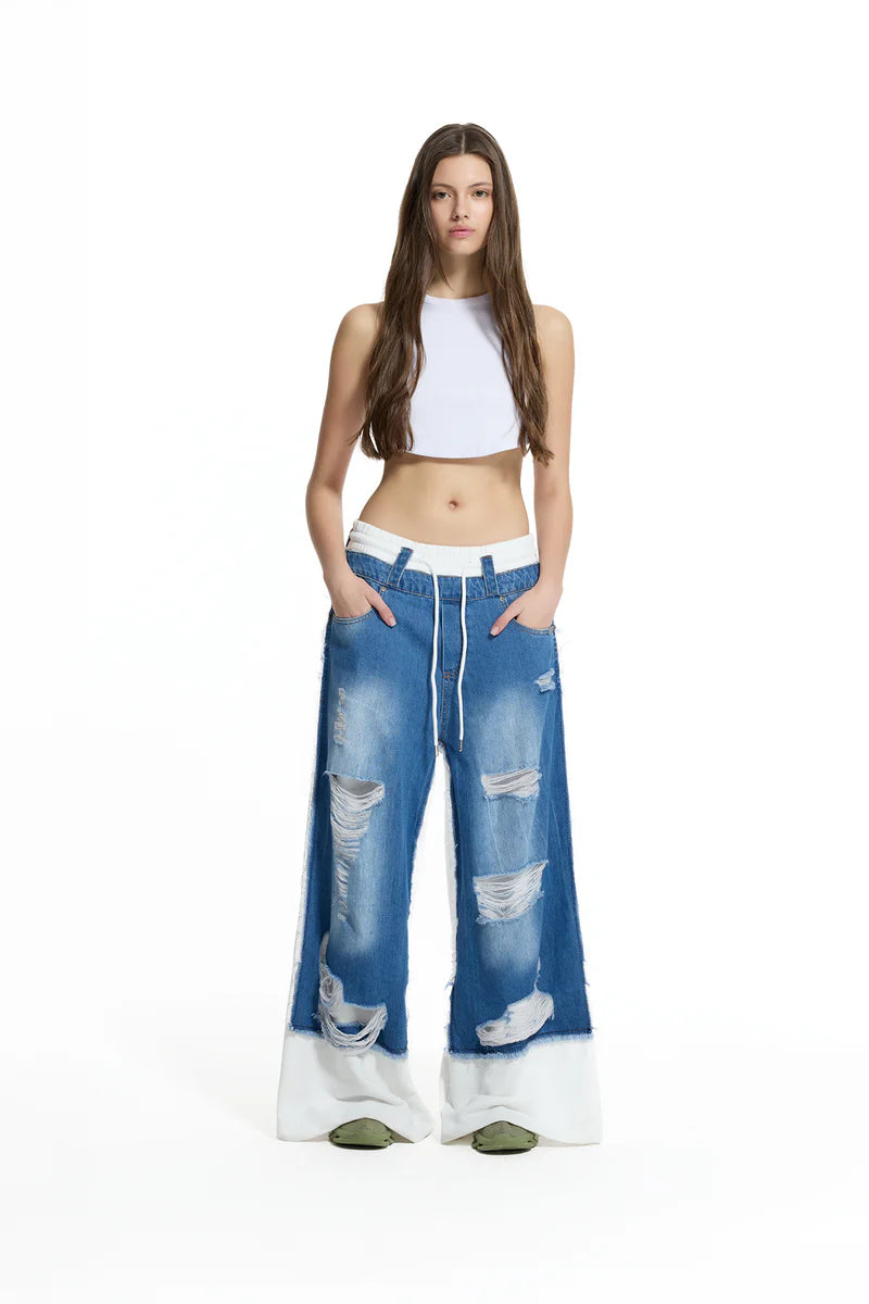 CALÇAS VDR WIDE LEG  COMBINADO GANGA COM FELPA - Carla Valente