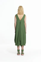 VESTIDO VDR MANGA CAVA ABALONADO DECOTE PREFUNDO NAS COSTAS - Carla Valente