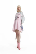 TÚNICA VDR COMBINADO COM TECIDO AS RISCAS COM ABA - Carla Valente