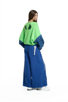 CASACO VDR DE MALHA COM MANGA EM JEANS - Carla Valente