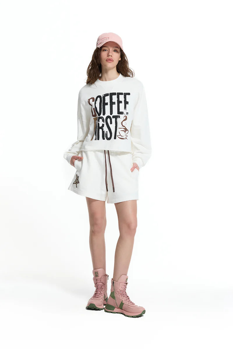 SWEATSHIRT VDR COFFEE FIRST - Carla Valente