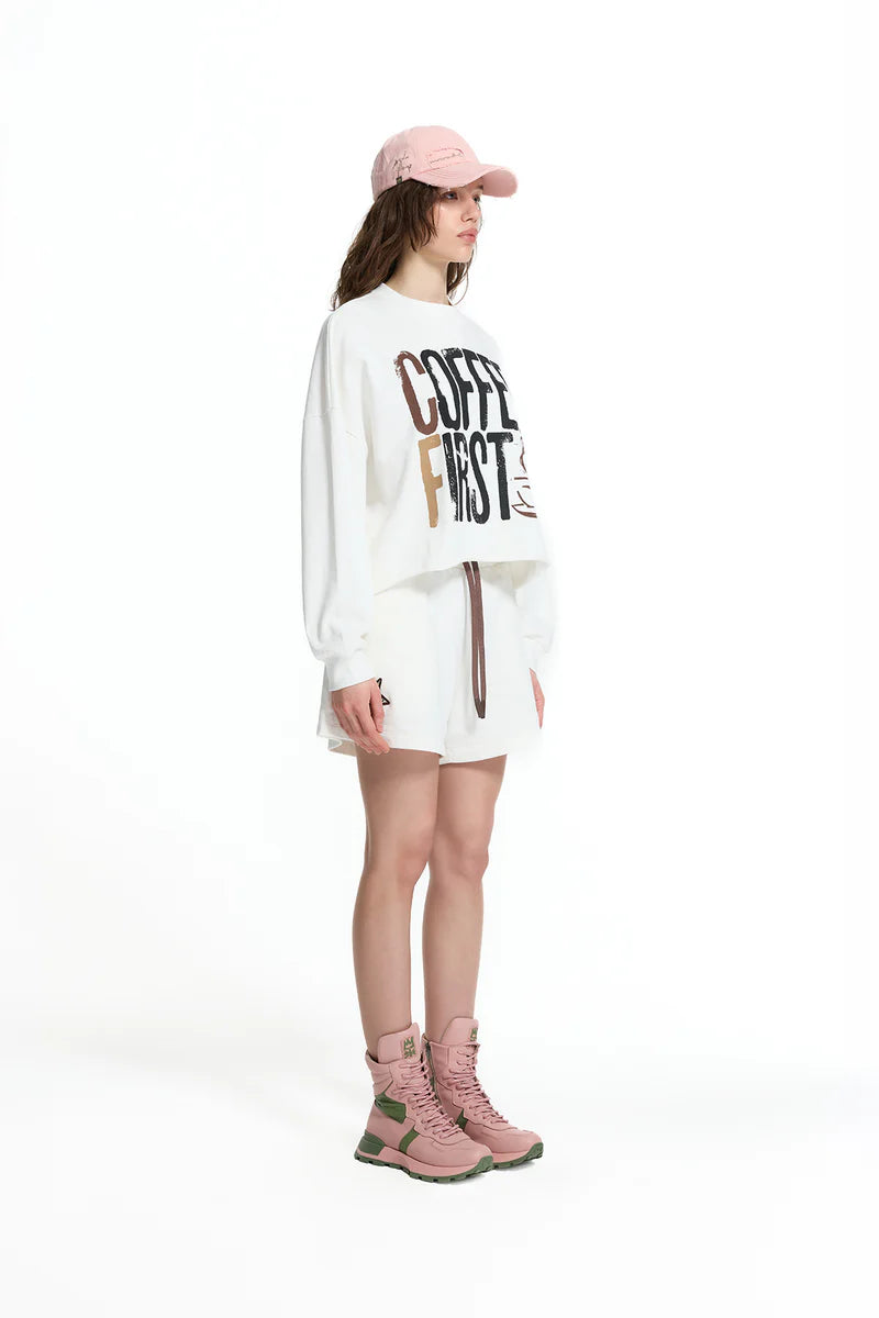 SWEATSHIRT VDR COFFEE FIRST - Carla Valente