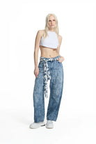 CALÇAS VDR ESTAMPA MNGRM COM LENÇO NA CINTURA - Carla Valente