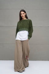 SWEATSHIRT VDR CROPPED ANIMAL PRINT - Carla Valente