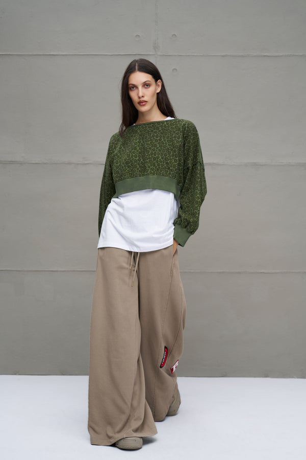 SWEATSHIRT VDR CROPPED ANIMAL PRINT - Carla Valente