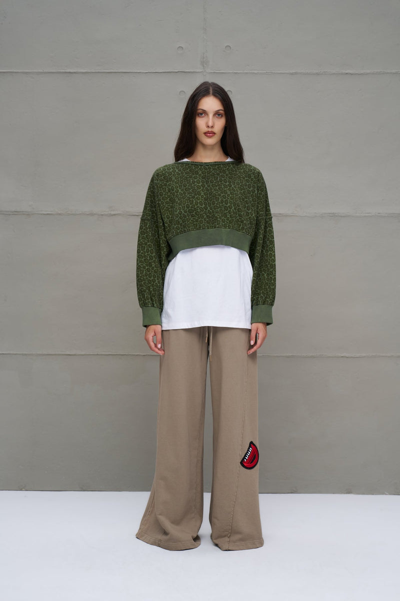 SWEATSHIRT VDR CROPPED ANIMAL PRINT - Carla Valente