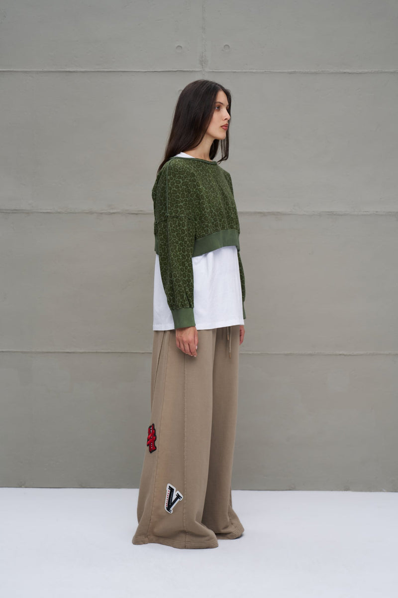 SWEATSHIRT VDR CROPPED ANIMAL PRINT - Carla Valente