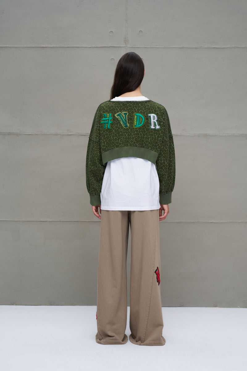 SWEATSHIRT VDR CROPPED ANIMAL PRINT - Carla Valente