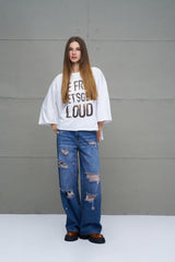 T-SHIRT VDR OVERSIZED  “BE FREE LET’S BE - Carla Valente