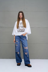 T-SHIRT VDR OVERSIZED  “BE FREE LET’S BE - Carla Valente