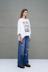 T-SHIRT VDR OVERSIZED  “BE FREE LET’S BE - Carla Valente
