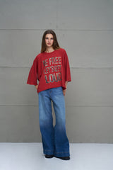 T-SHIRT VDR OVERSIZED  “BE FREE LET’S BE - Carla Valente