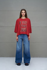 T-SHIRT VDR OVERSIZED  “BE FREE LET’S BE - Carla Valente