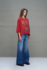 T-SHIRT VDR OVERSIZED  “BE FREE LET’S BE - Carla Valente