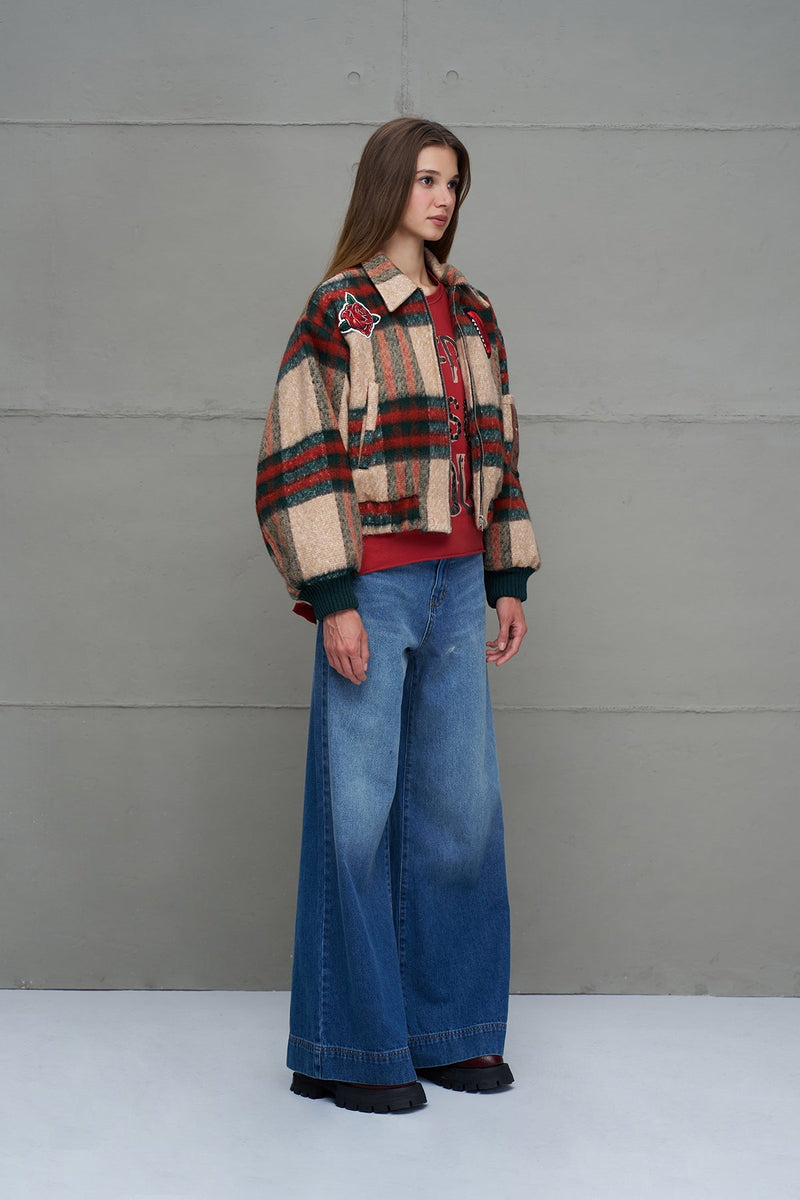 BOMBER VDR XADREZ C/PATCHES - Carla Valente