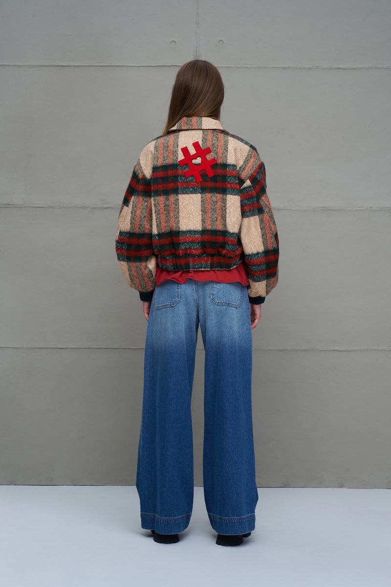 BOMBER VDR XADREZ C/PATCHES - Carla Valente